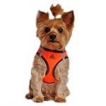 American River Top Stitch Dog Harness - Iridescent Orange (Option: Small)
