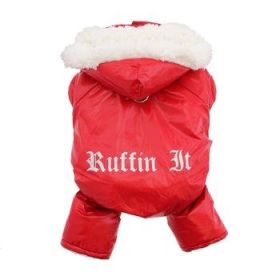 Ruffin It Dog Snowsuit Harness - Red (Option: X-Small)