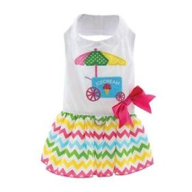 Ice Cream Cart Dress with Matching Leash (Option: X-Large)