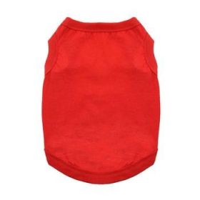 Cotton Dog Tank - Flame Scarlet Red (Option: Large)
