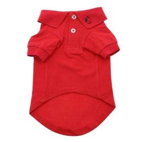 Solid Dog Polo - Flame Scarlet Red (Option: X-Large)
