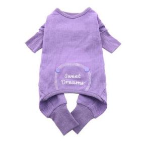 Sweet Dreams Thermal Dog Pajamas - Lilac (Option: X-Small)