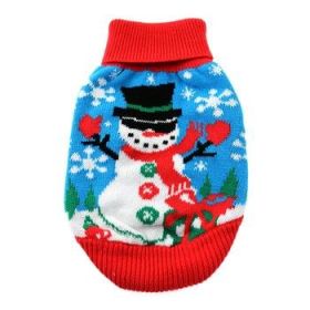 Combed Cotton Ugly Snowman Holiday Dog Sweater (Option: Small)
