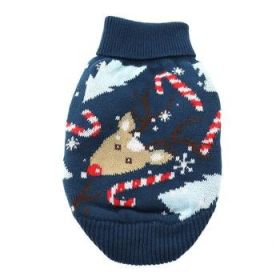 Combed Cotton Ugly Reindeer Holiday Dog Sweater (Option: X-Large)