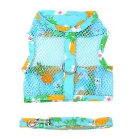 Cool Mesh Dog Harness with Leash - Pineapple Luau (Option: X-Small)