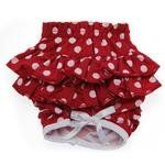 Ruffled Red Polka Dot Dog Panties (Option: XX-Large)