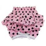 Ruffled Pink and Black Polka Dot Dog Panties (Option: X-Small)