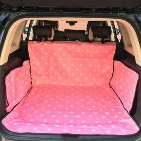 Pet Carriers Dog Car Seat Cover Trunk Mat Cover Protector Carrying For Cats Dogs transportin perro autostoel hond (Color: PINK)