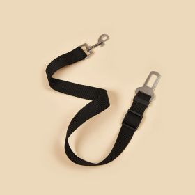 Adjustable Pet Safety Belt Leash; Dog Car Seat Belt For Dogs & Cats Outdoor Travelling (Color: Black, size: 72.0)