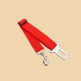 Adjustable Pet Safety Belt Leash; Dog Car Seat Belt For Dogs & Cats Outdoor Travelling (Color: Orange, size: 72.0)