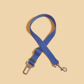 Adjustable Pet Safety Belt Leash; Dog Car Seat Belt For Dogs & Cats Outdoor Travelling (Color: Blue, size: 72.0)