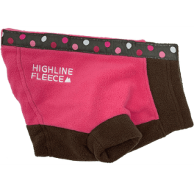 Highline Fleece Dog Coat - Red and Black with Rolling Bones (Option: Size 12)