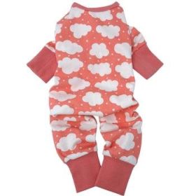 CuddlePup Dog Pajamas - Fluffy Clouds - Coral (Option: Small)