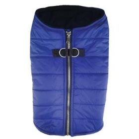 Zip-up Dog Puffer Vest - Navy Blue (Option: X-Large)